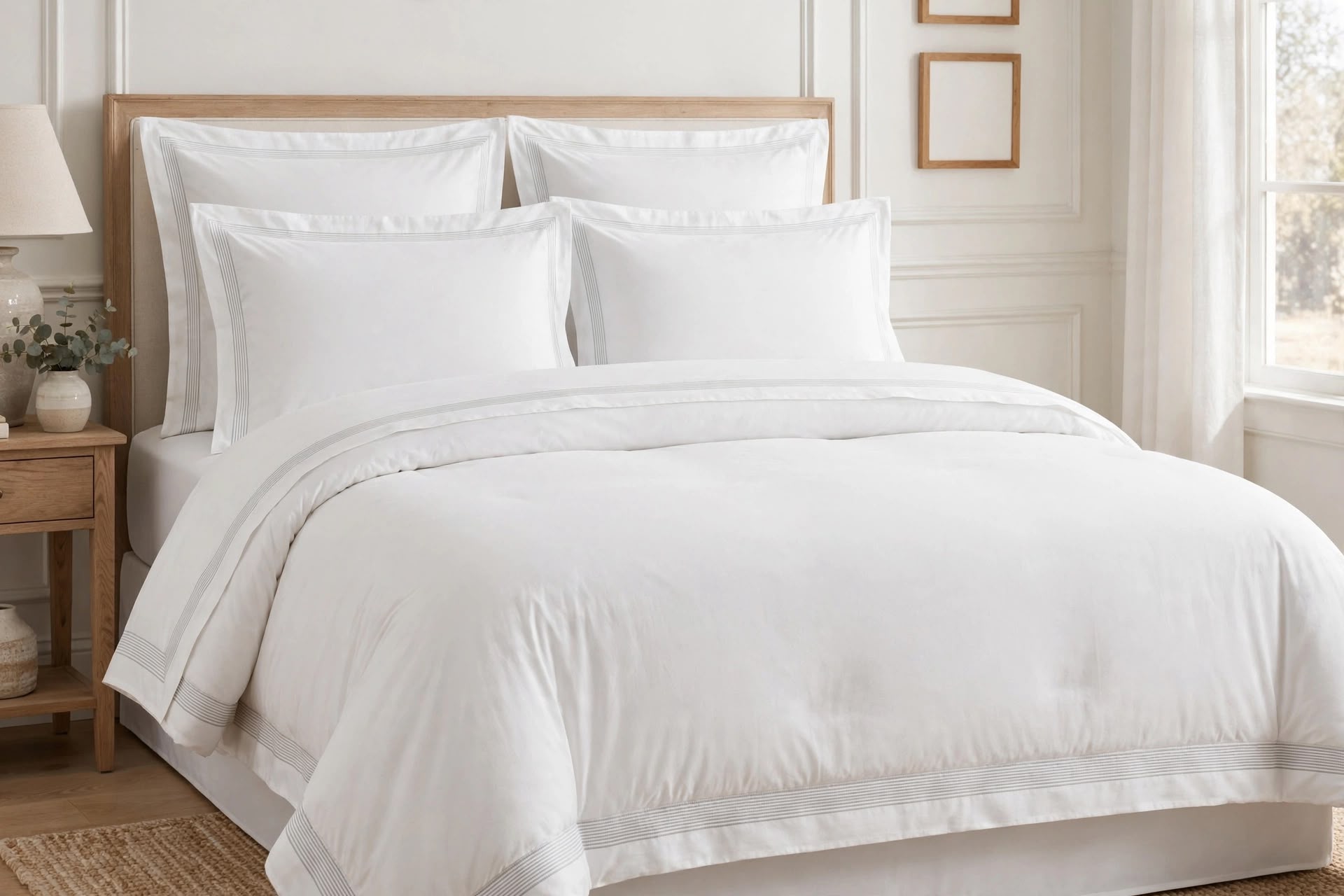American-style 100% cotton bed sets with all 7 pieces